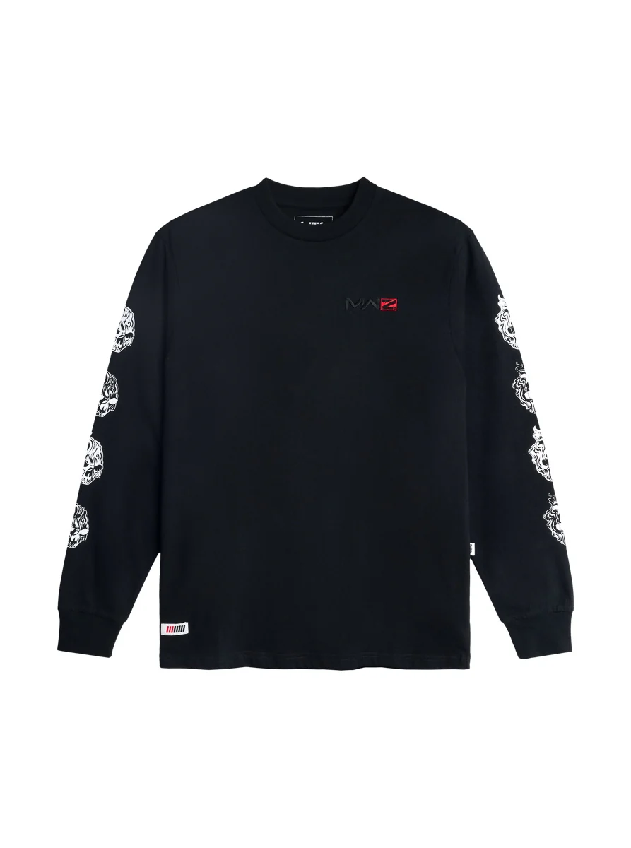 MWZ Smoking Skulls Long Sleeves T-shirt