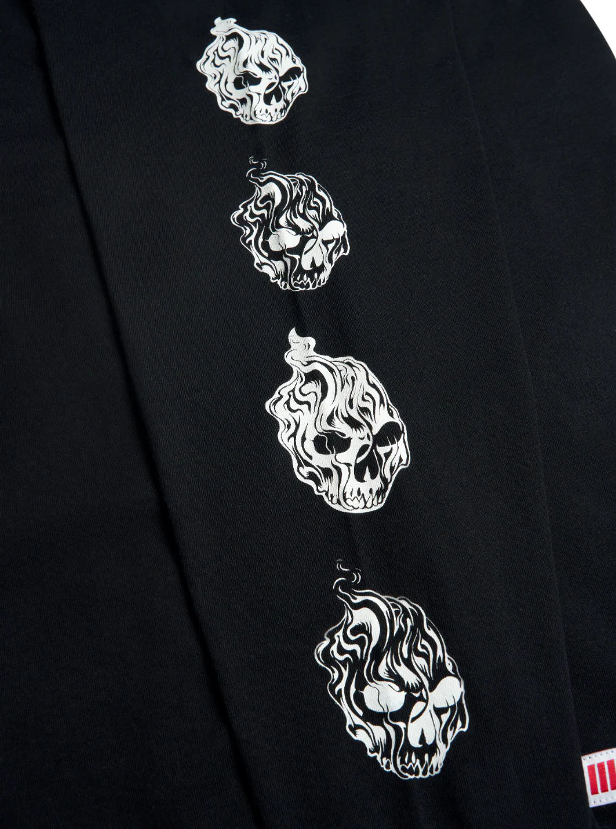 MWZ Smoking Skulls Long Sleeves T-shirt - Image 4